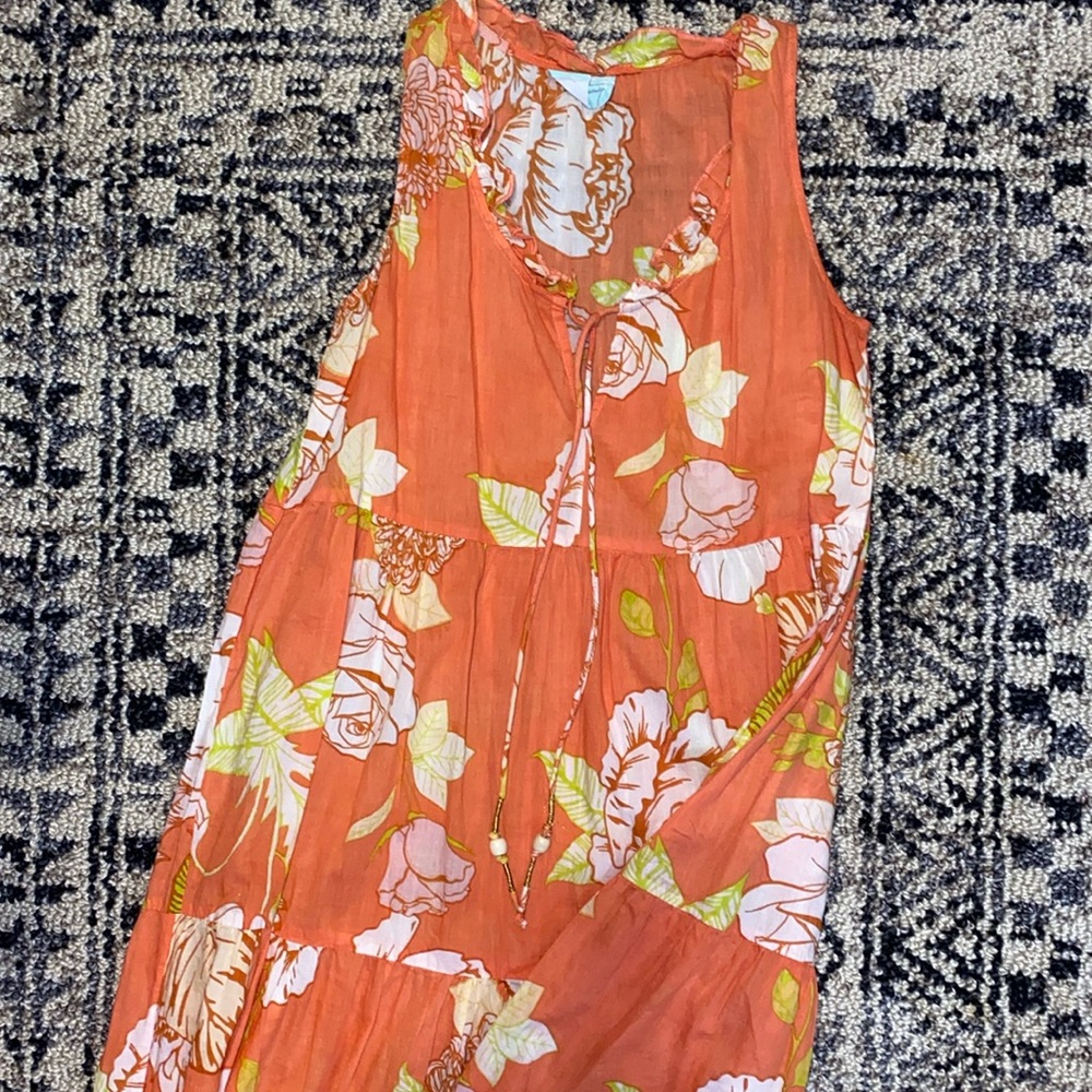 Peach beach maxi dress